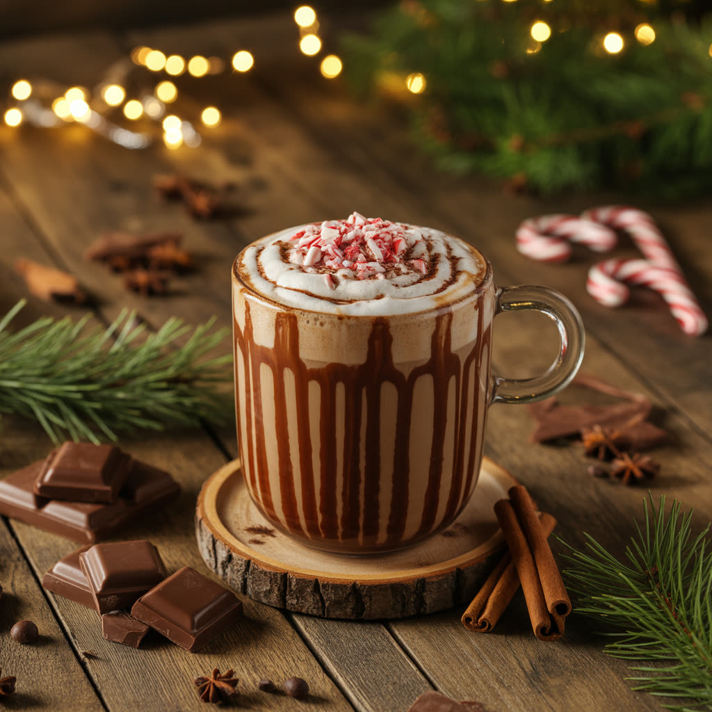 Peppermint mocha latte