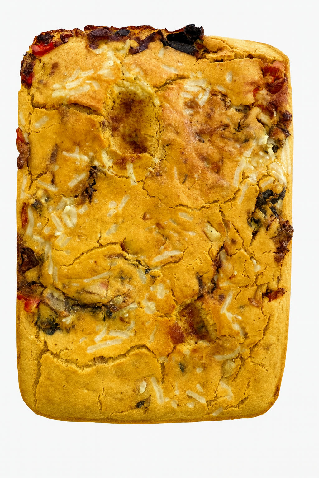 Golden chickpea flour quiche with spinach and mushrooms
